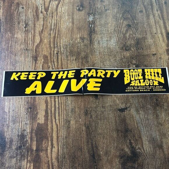 Vintage 90s Boot Hill Saloon Daytona Bumper Sticker MINT Original NOS - Picture 1 of 4